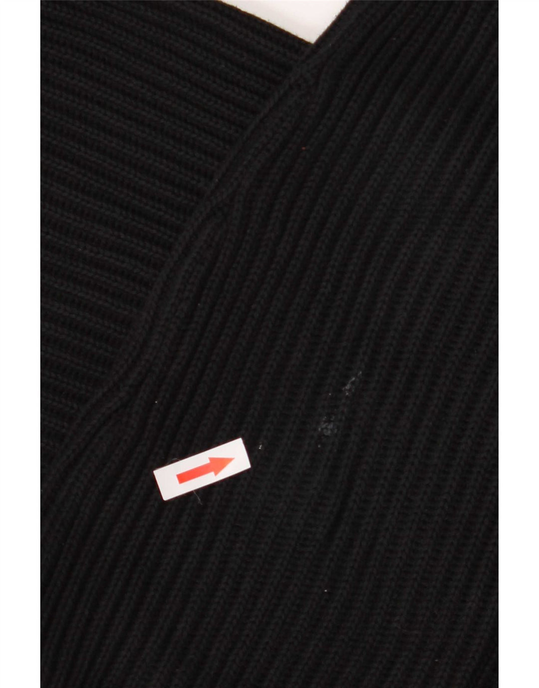 Zara Mens Zip Neck Jumper Sweater Large Black Cotton
