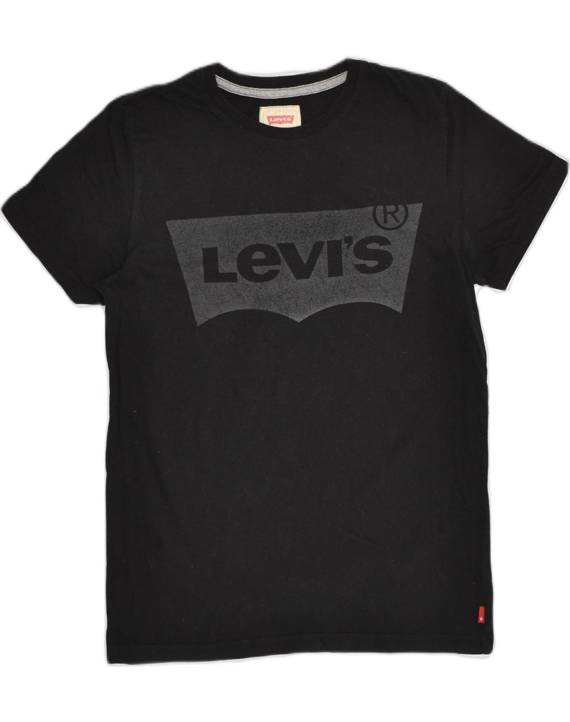 LEVI'S Boys Graphic T-Shirt Top 15-16 Years Black Cotton | Vintage Levi's | Thrift | Second-Hand Levi's | Used Clothing | Messina Hembry 