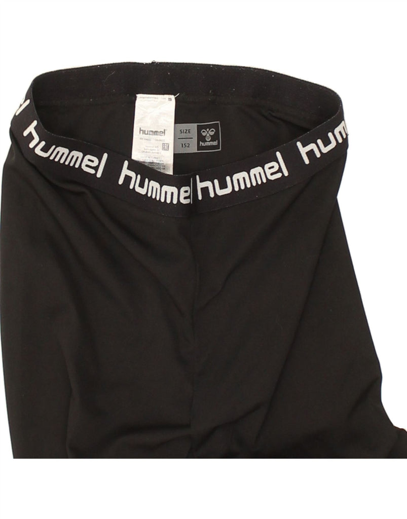 HUMMEL Girls Leggings 11-12 Years Black Polyester | Vintage Hummel | Thrift | Second-Hand Hummel | Used Clothing | Messina Hembry 