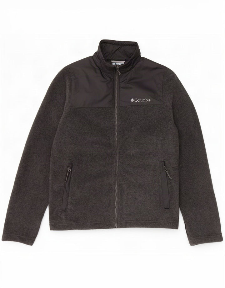 Columbia Mens Fleece Jacket UK 34 XS Grey Polyester
