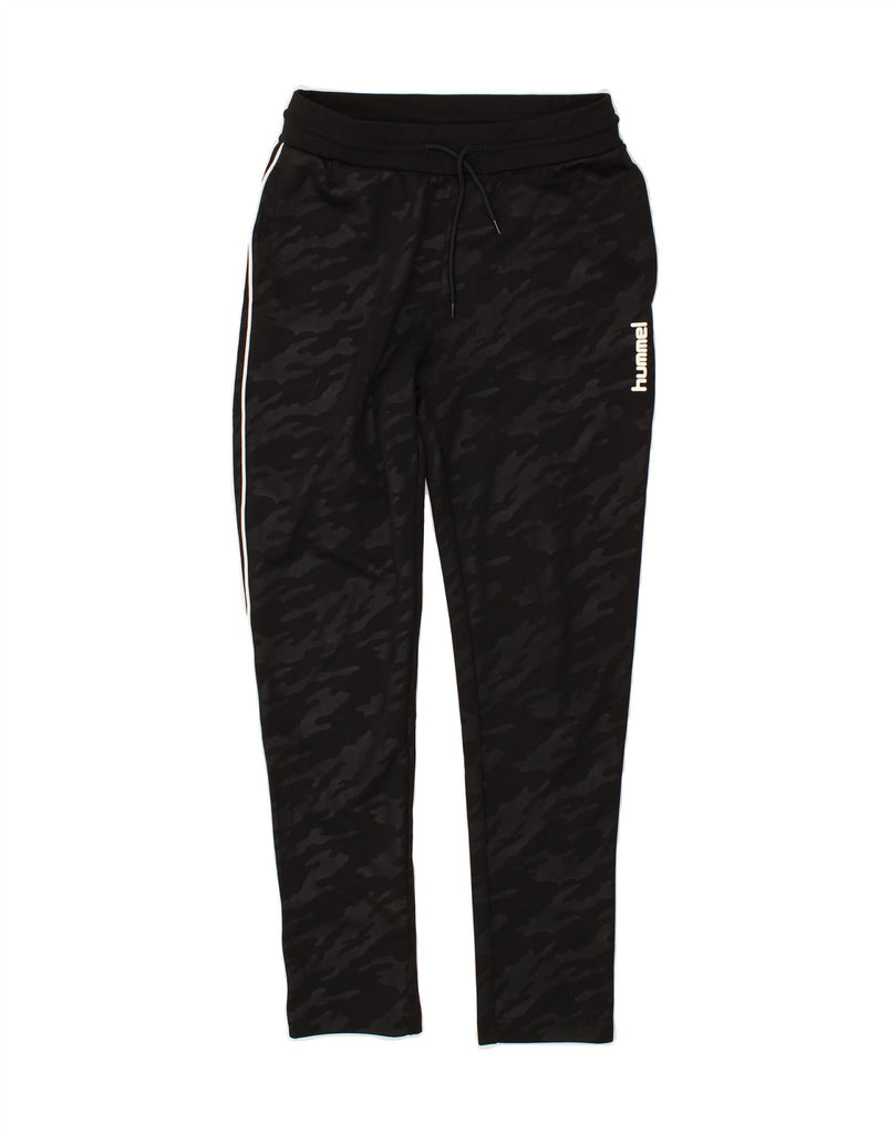 HUMMEL Boys Graphic Tracksuit Trousers 13-14 Years Black Camouflage | Vintage Hummel | Thrift | Second-Hand Hummel | Used Clothing | Messina Hembry 