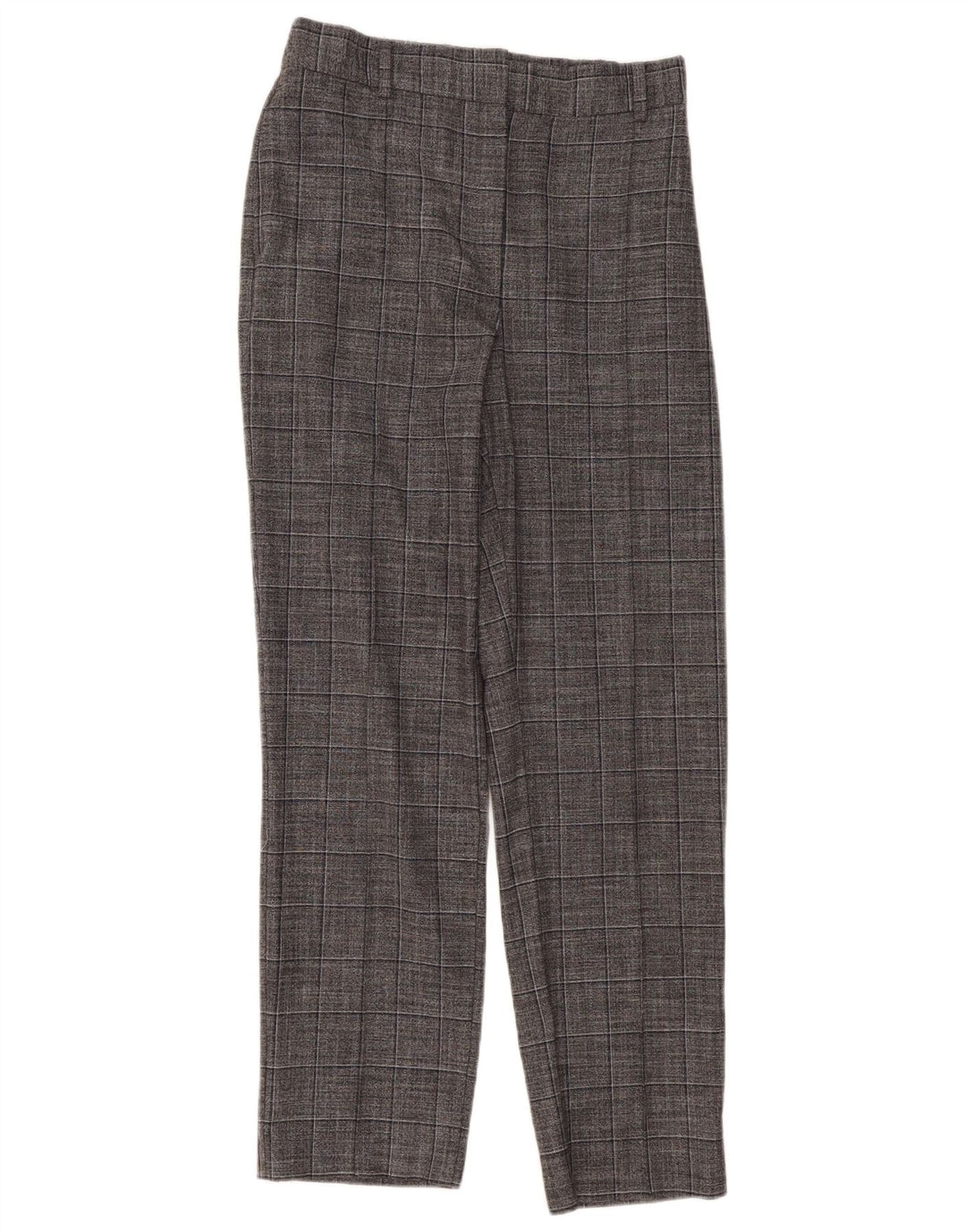Marks & Spencer Womens Chino Trousers UK 12 Medium W30 L30 Grey Check