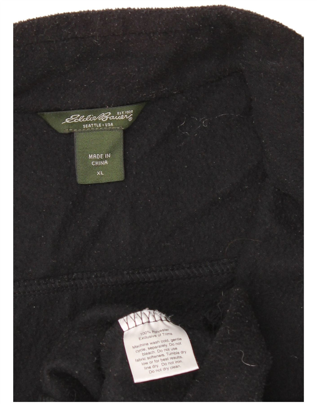 EDDIE BAUER Womens Fleece Gilet UK 18 XL Black Polyester