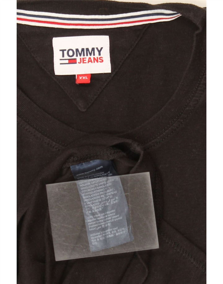 TOMMY HILFIGER Mens Top Long Sleeve 2XL Black Cotton