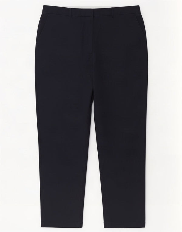 Marks & Spencer Womens Tapered Chino Trousers UK 16 Large W36 L28 Navy Blue
