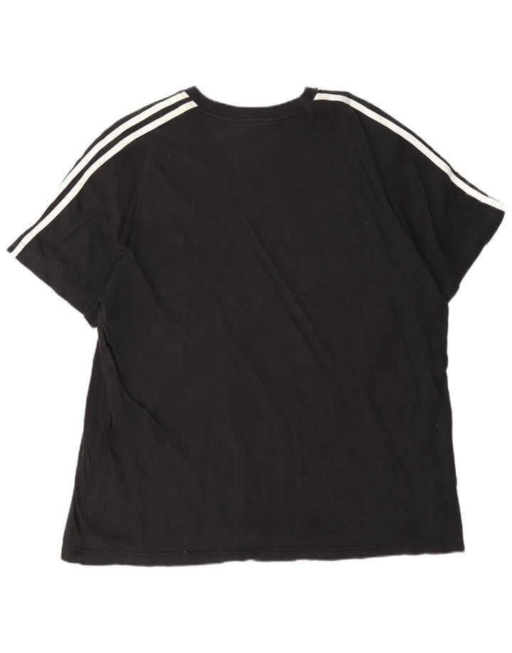 Adidas Mens T-Shirt Top 2XL Black Cotton