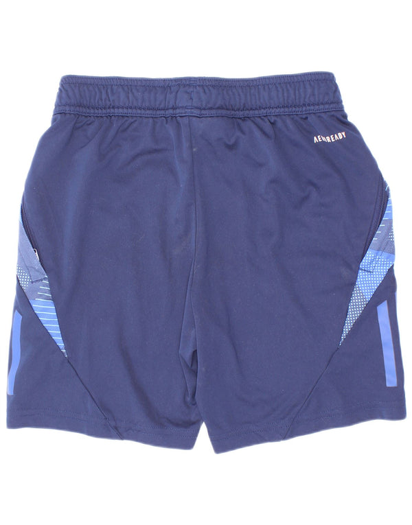 Adidas Boys Aeroready Sport Shorts 9-10 Years Navy Blue Colourblock