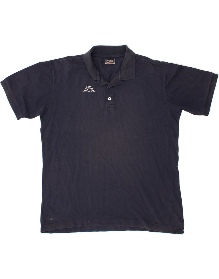 KAPPA Mens Polo Shirt XL Navy Blue Cotton Vintage Kappa and Second-Hand Kappa from Messina Hembry 