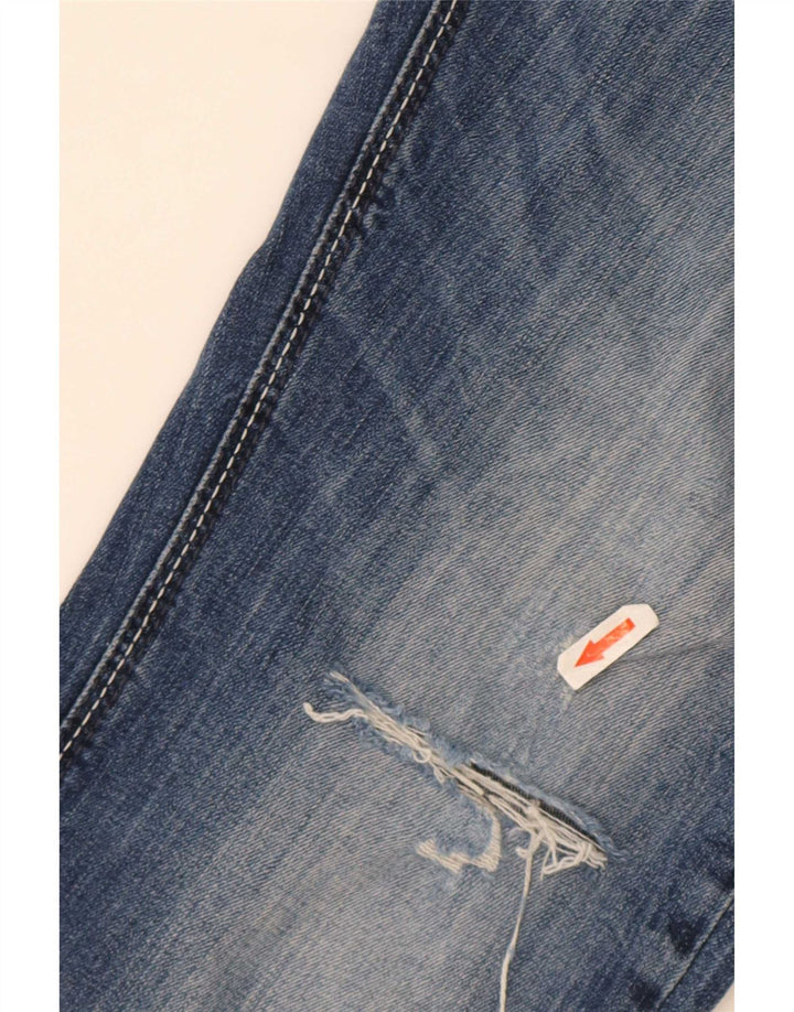Gas Mens Slim Jeans W36 L34 Blue Cotton