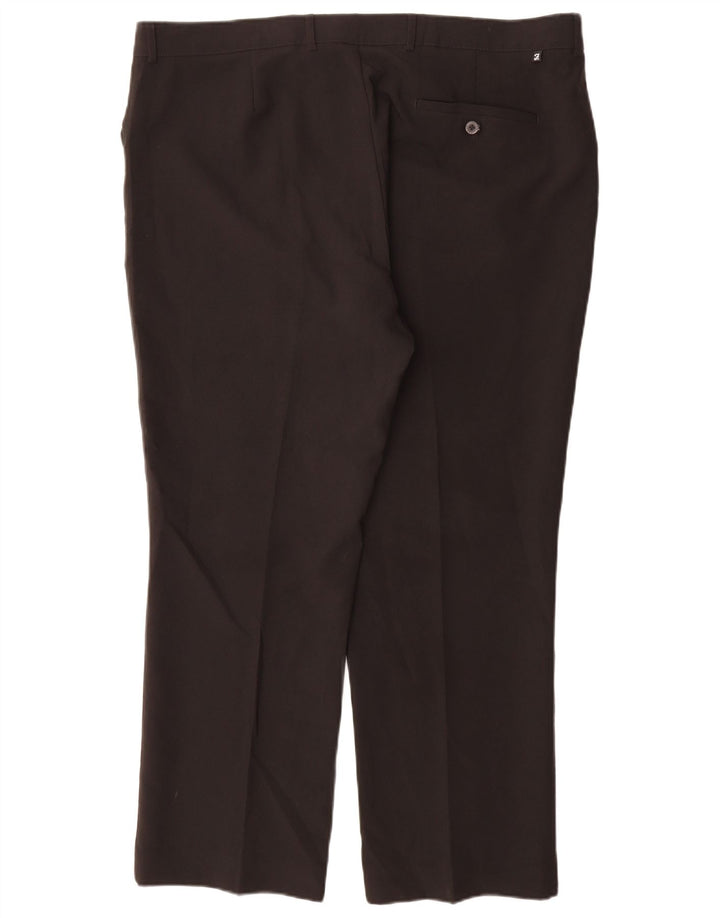 Farah Mens Straight Casual Trousers W42 L29 Black Polyester