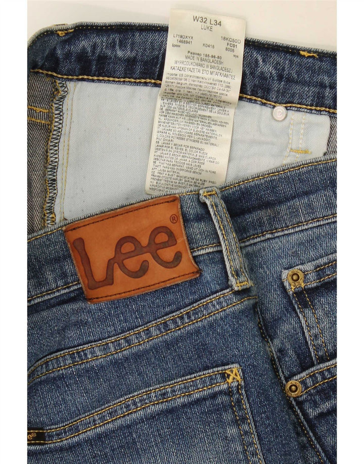 Lee Womens Luke Slim Jeans W32 L28 Blue Cotton