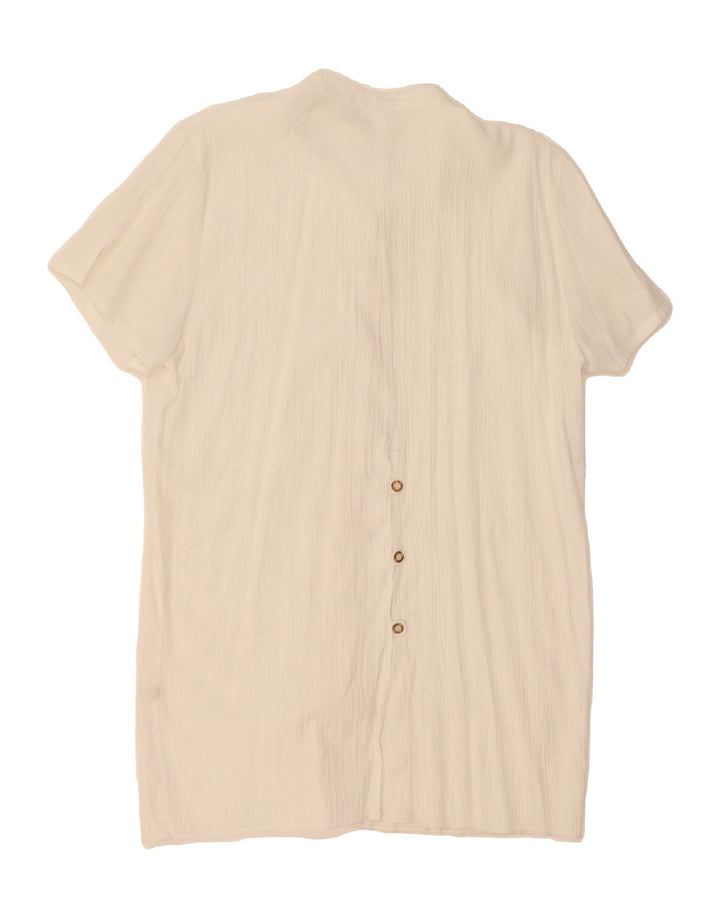 VINTAGE Womens Shirt Dress UK 16 Large White Vintage Vintage and Second-Hand Vintage from Messina Hembry 