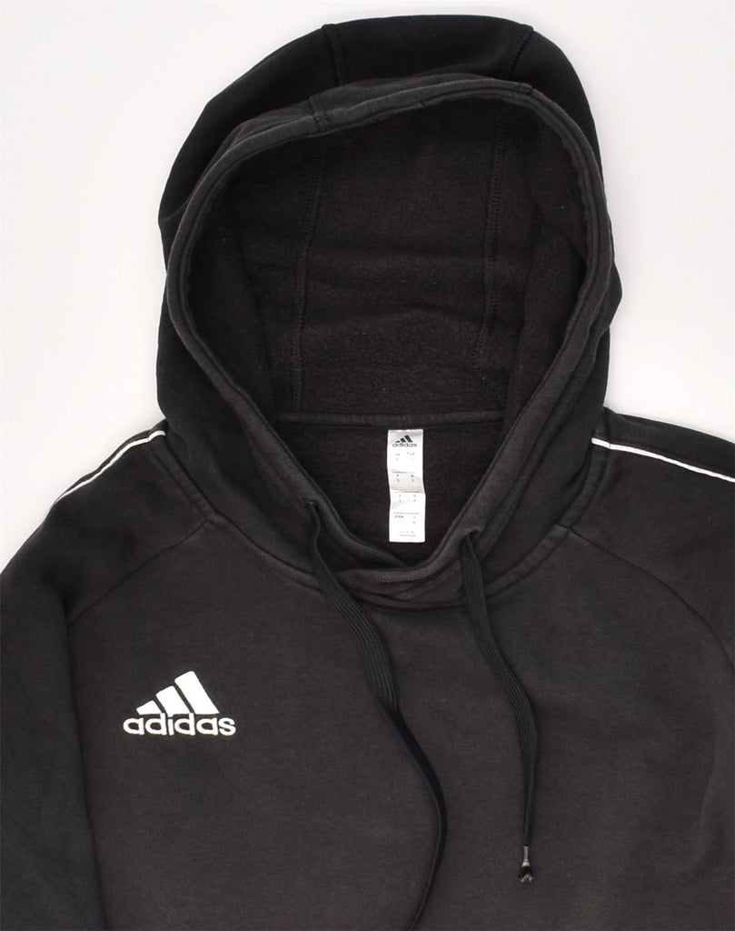 ADIDAS Mens Hoodie Jumper Small Black Cotton | Vintage Adidas | Thrift | Second-Hand Adidas | Used Clothing | Messina Hembry 