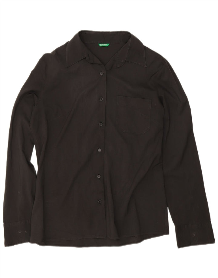 Benetton Womens Shirt UK 16 Large Black