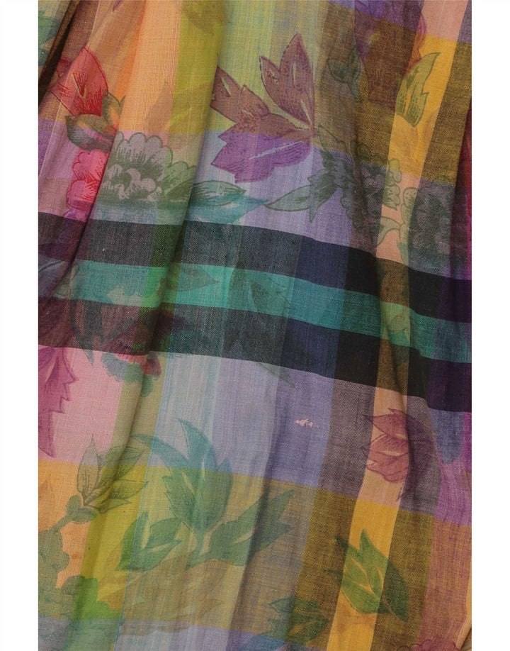 Vintage Womens A-Line Skirt Medium W28  Multicoloured Floral Cotton