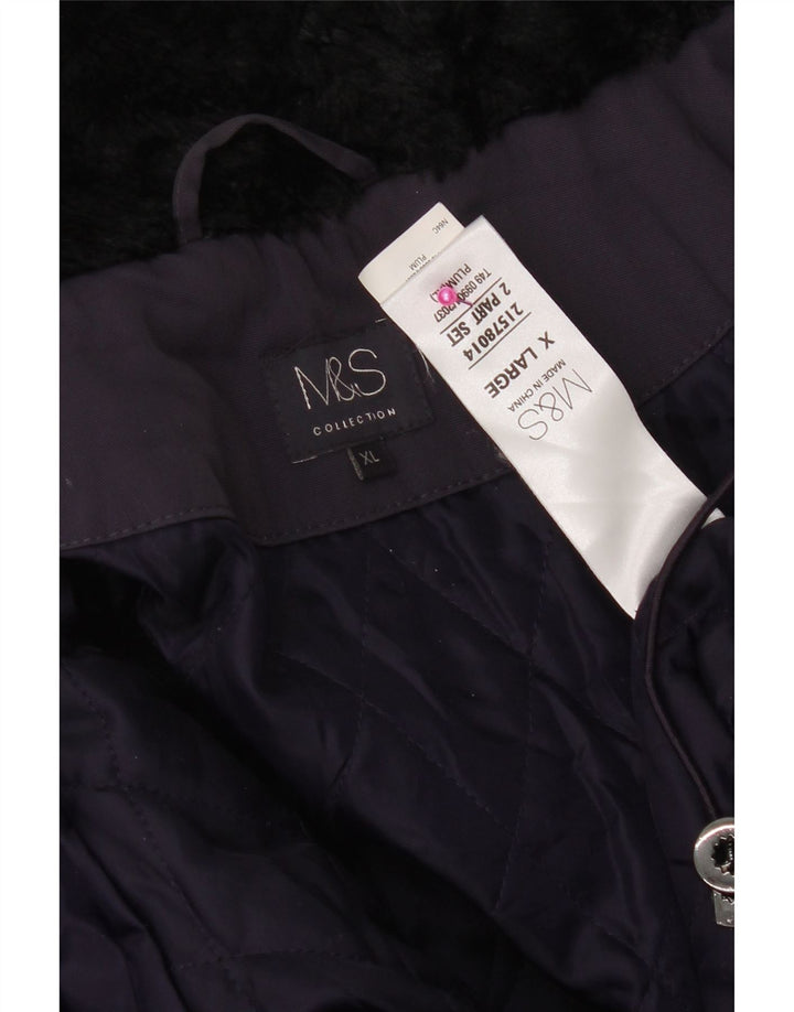 Marks & Spencer Womens Padded Coat UK 18 XL Purple Polyamide