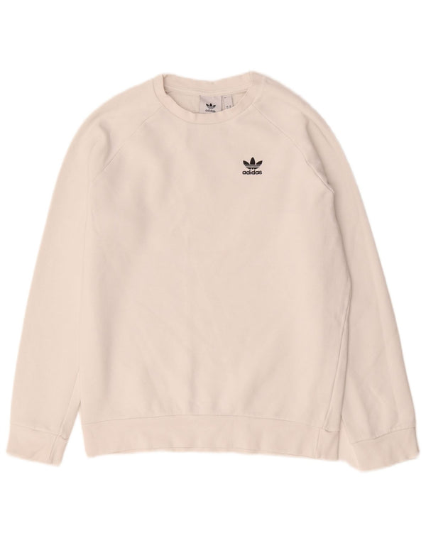Adidas Mens Sweatshirt Jumper Small White Cotton
