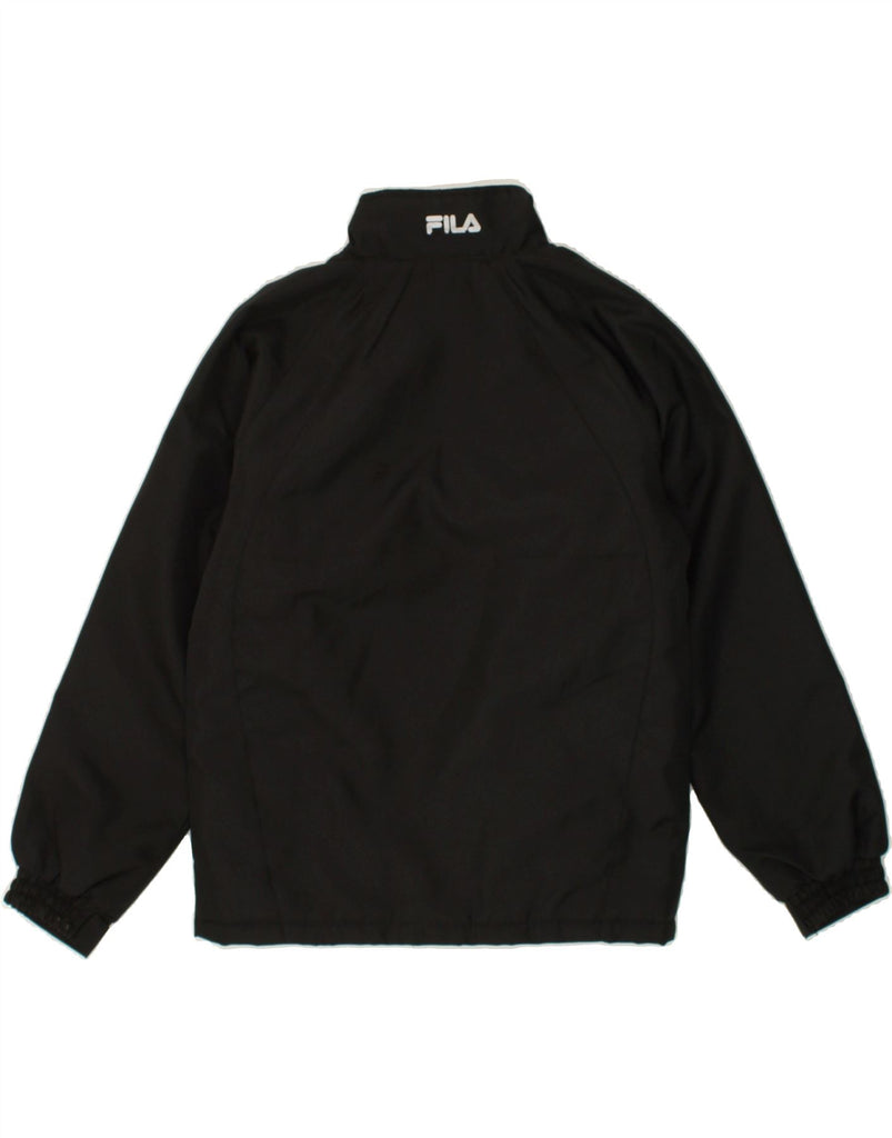 FILA Boys Graphic Windbreaker Jacket 11-12 Years Medium Black Polyester | Vintage Fila | Thrift | Second-Hand Fila | Used Clothing | Messina Hembry 