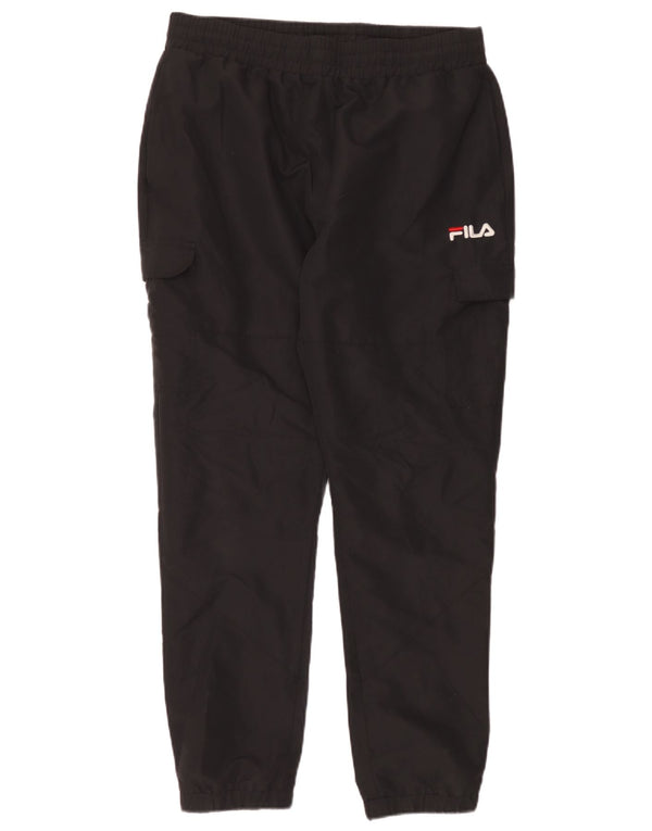 Fila Mens Cargo Tracksuit Trousers Joggers Large Black Polyester