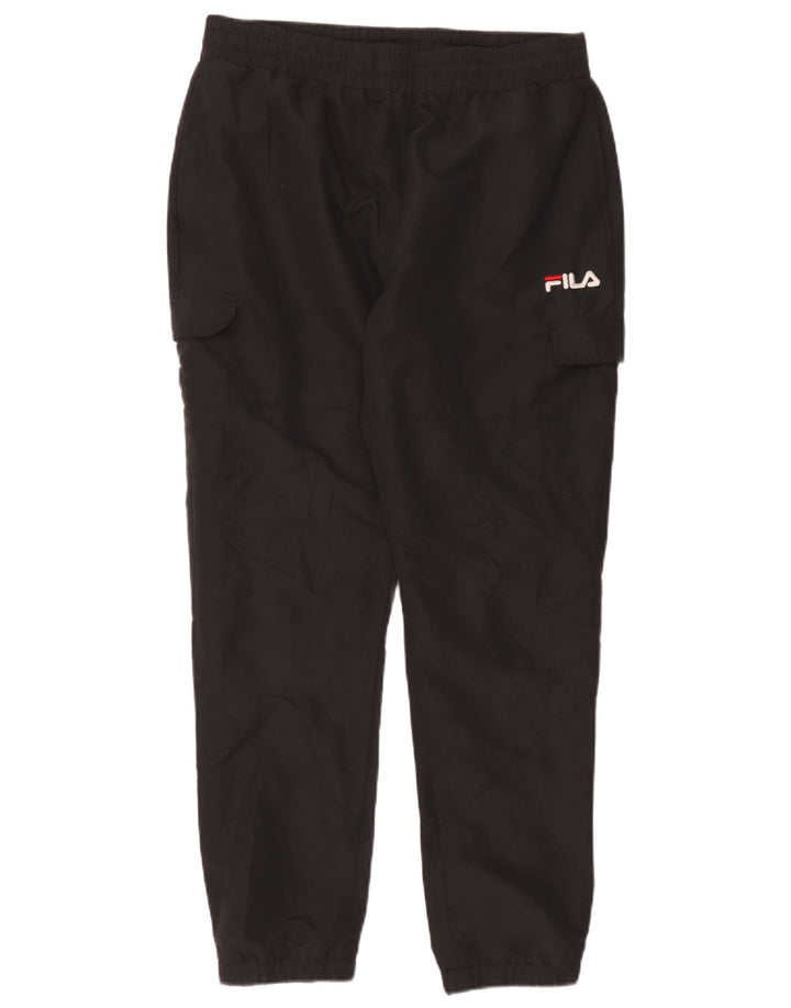 Fila Mens Cargo Tracksuit Trousers Joggers Large Black Polyester