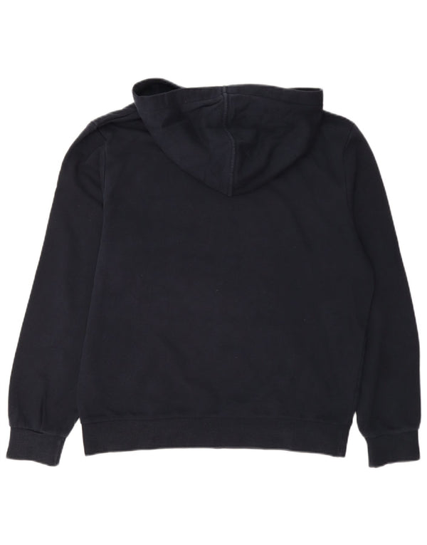 Marks & Spencer Womens Oversized Hoodie Jumper UK 10 Small Navy Blue Cotton