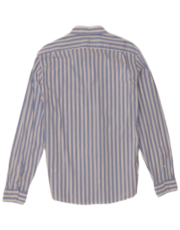 Reiss Mens Shirt Large Blue Striped Cotton