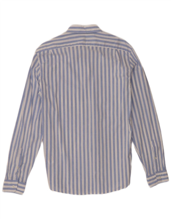 Reiss Mens Shirt Large Blue Striped Cotton
