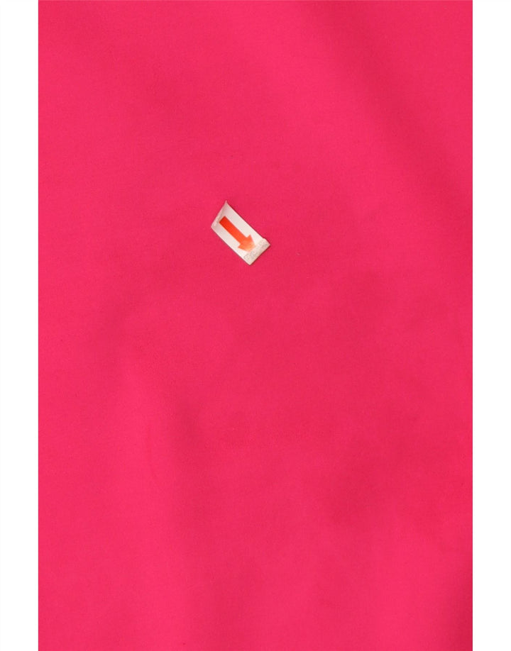 Nike Womens Zip Neck Pullover Tracksuit Top UK 14 Medium Pink