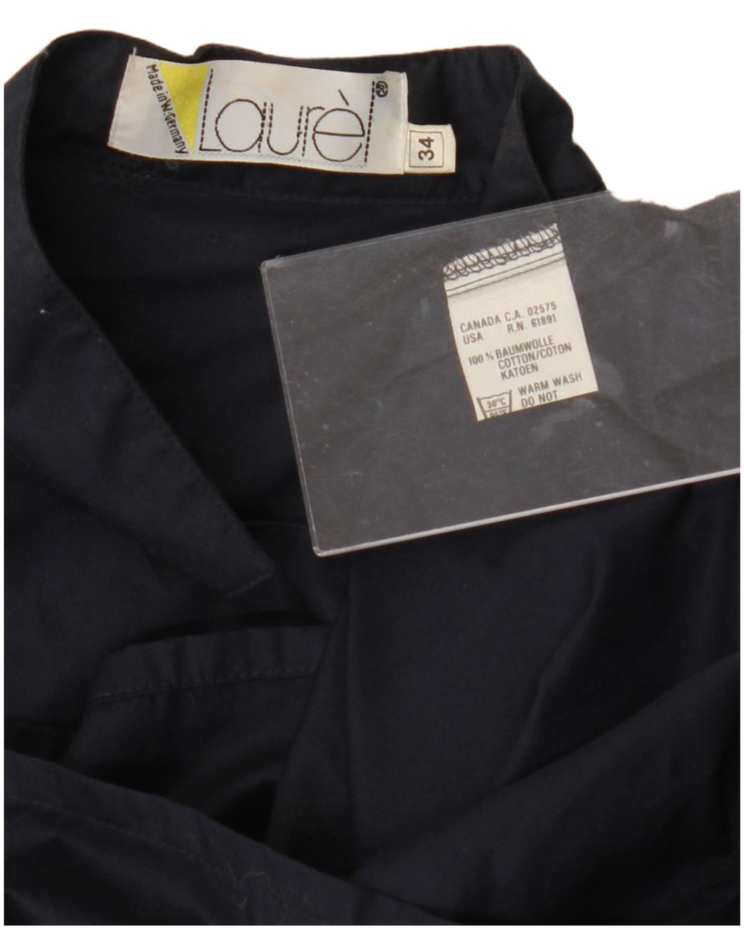 Laurel Womens Loose Fit Pullover Shirt EU 34 XS Navy Blue Cotton