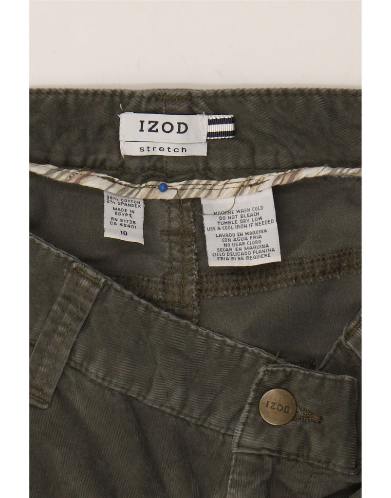 IZOD Womens Bootcut Corduroy Trousers US 10 Large W32 L32 Khaki Cotton Vintage Izod and Second-Hand Izod from Messina Hembry 