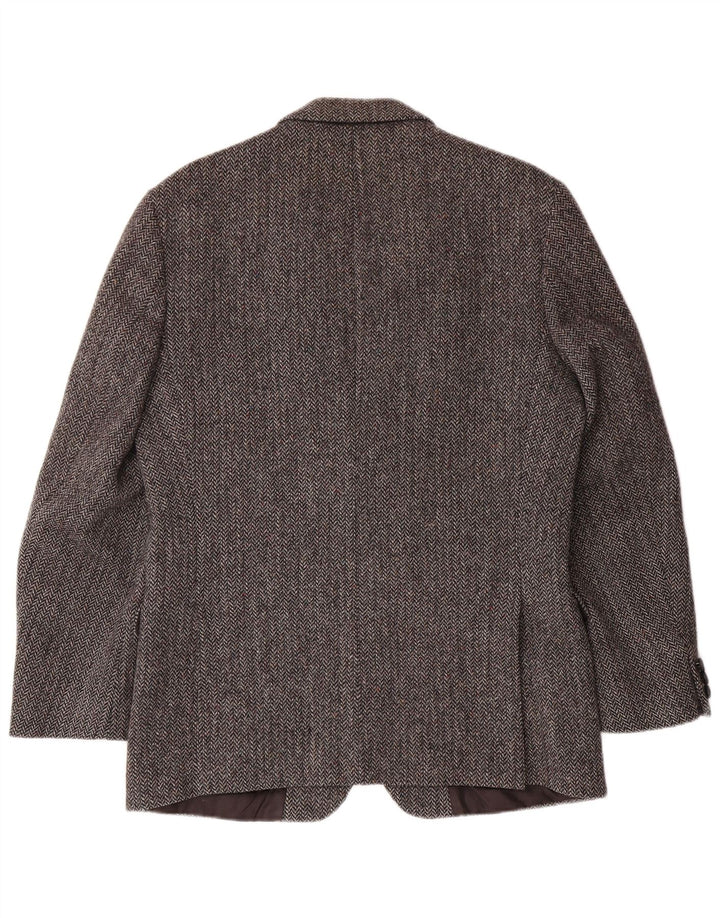 ST MICHAEL Mens Blazer Jacket UK 40 Large Grey Herringbone Classic