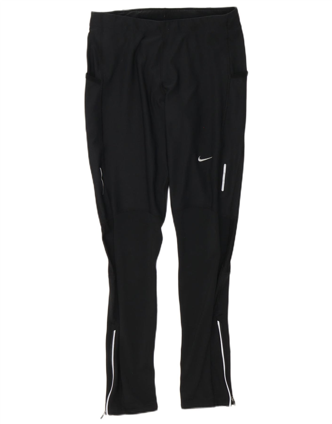 Nike Womens Running Leggings UK 14 Large Black Polyester