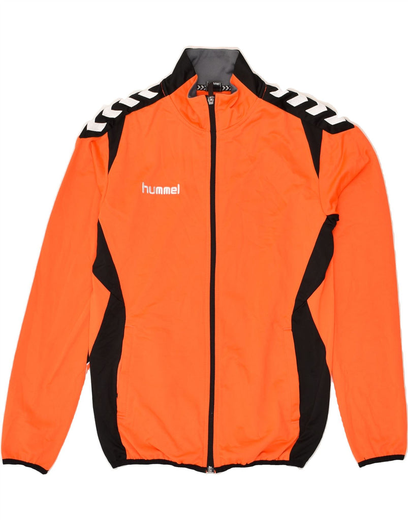 HUMMEL Mens Tracksuit Top Jacket Small Orange Colourblock Polyester | Vintage Hummel | Thrift | Second-Hand Hummel | Used Clothing | Messina Hembry 