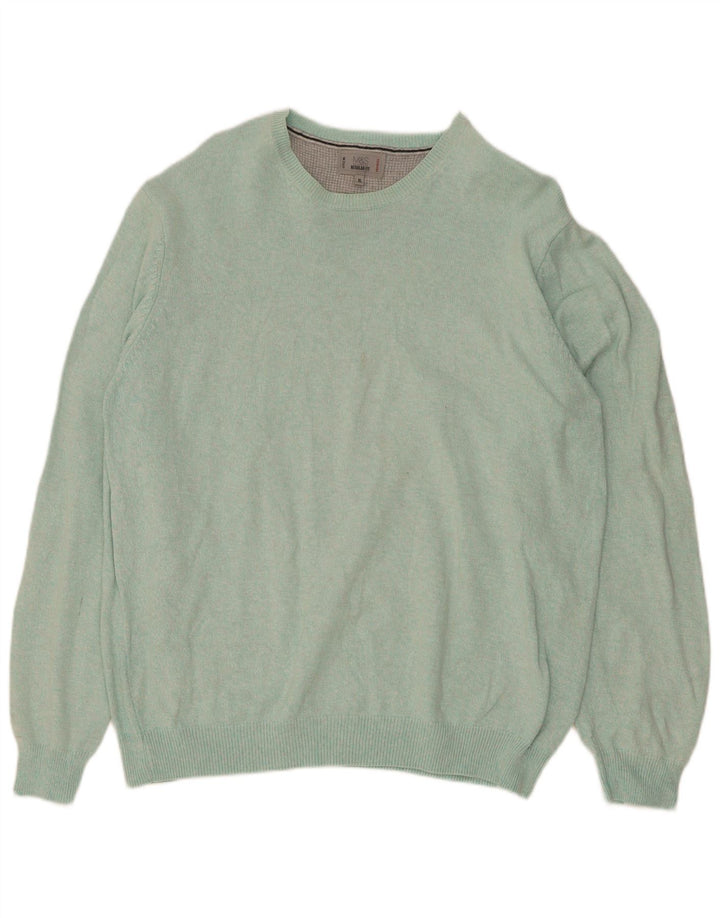 Marks & Spencer Mens Regular Fit Crew Neck Jumper Sweater XL Blue