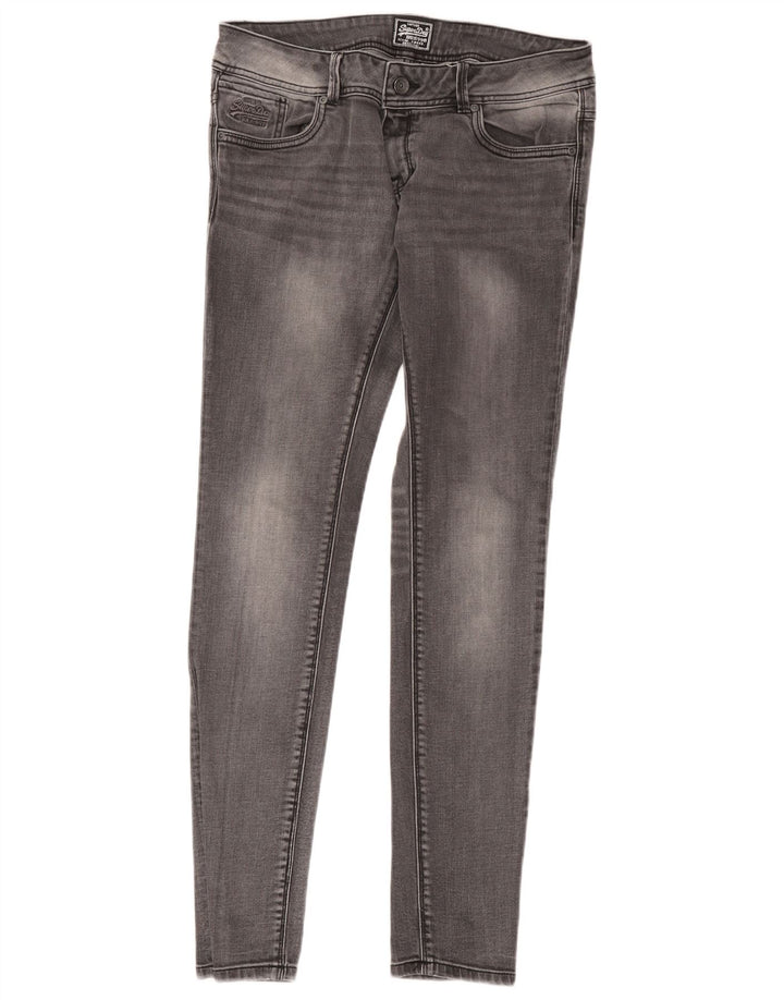 Superdry Womens Skinny Jeans W30 L32 Grey Cotton