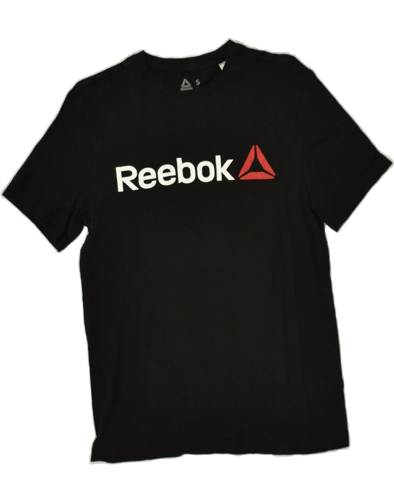 REEBOK Mens Graphic T-Shirt Top Small Black Cotton | Vintage Reebok | Thrift | Second-Hand Reebok | Used Clothing | Messina Hembry 