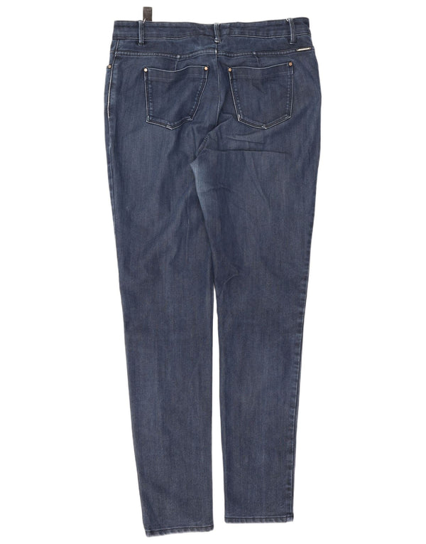 Marks & Spencer Womens Skinny Jeans UK 16 Large W34 L31 Navy Blue Elastane