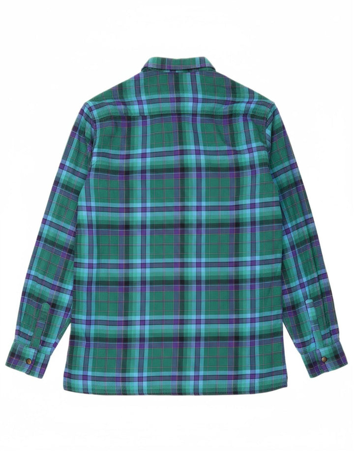 MC KEE'S Mens Flannel Shirt Size 38 Medium Green Check