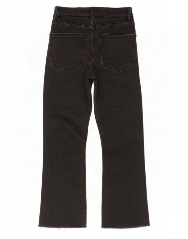 Zara Womens Crop Bootcut Jeans EU 36 XS W26 L23 Black