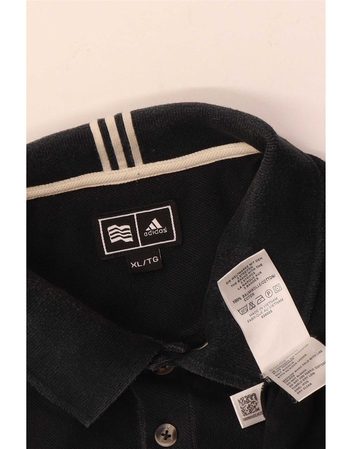 Adidas Mens Polo Shirt XL Black Cotton