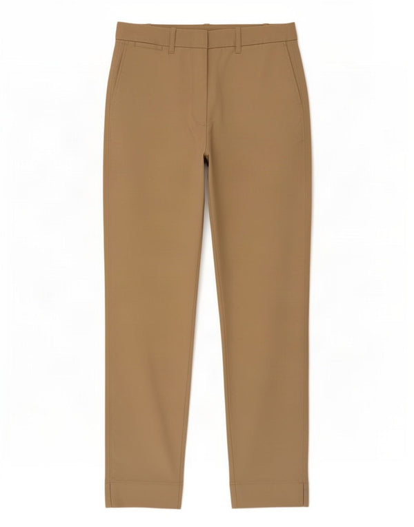 Marks & Spencer Womens High Waist Chino Trousers UK 6 XS W26 L27 Beige