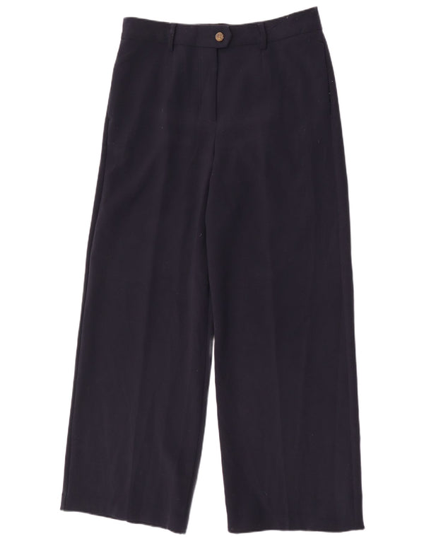 Marks & Spencer Womens Suit Trousers UK 14 Large W32 L30 Navy Blue