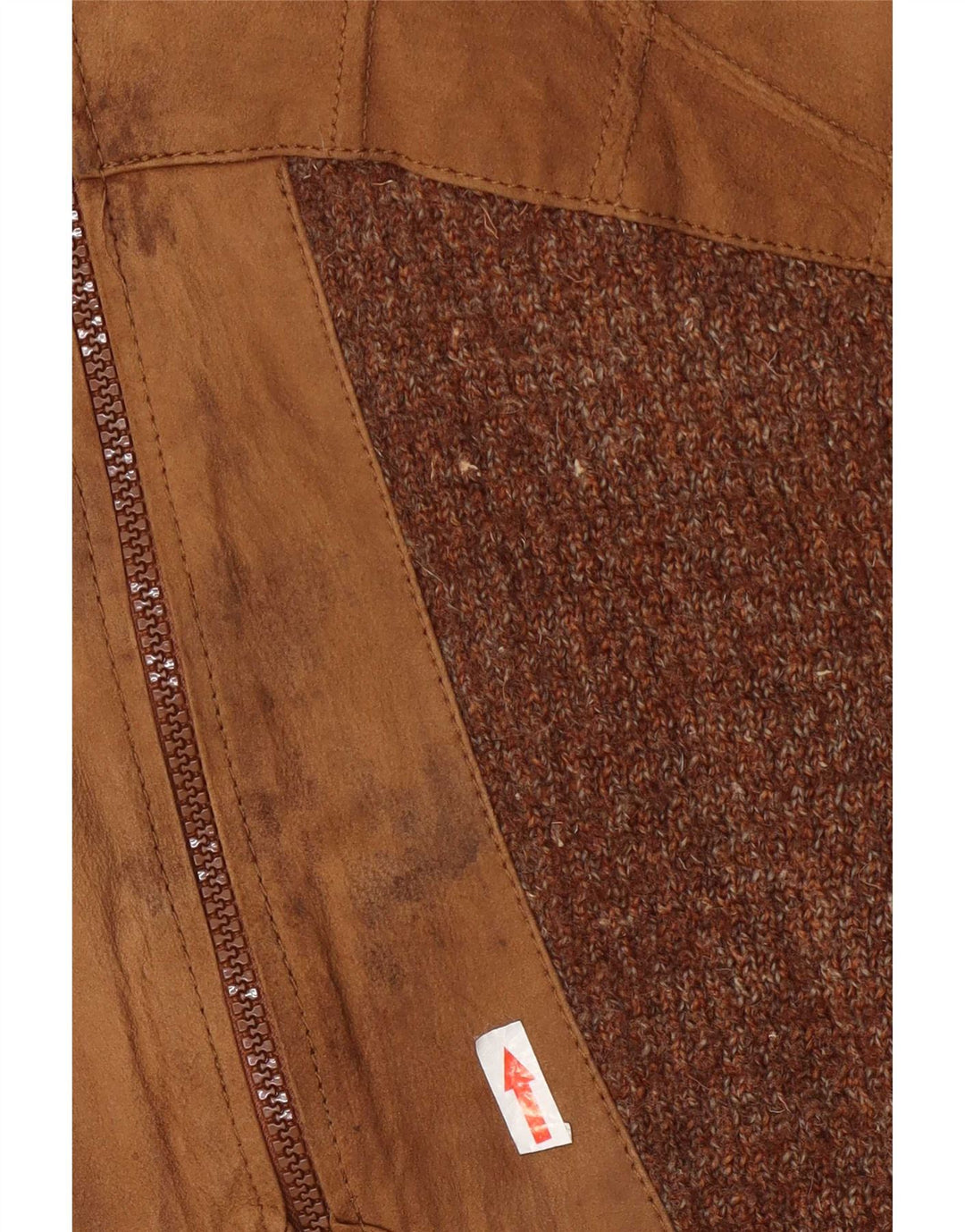 Sercap Mens Cardigan Sweater Medium Brown Colourblock