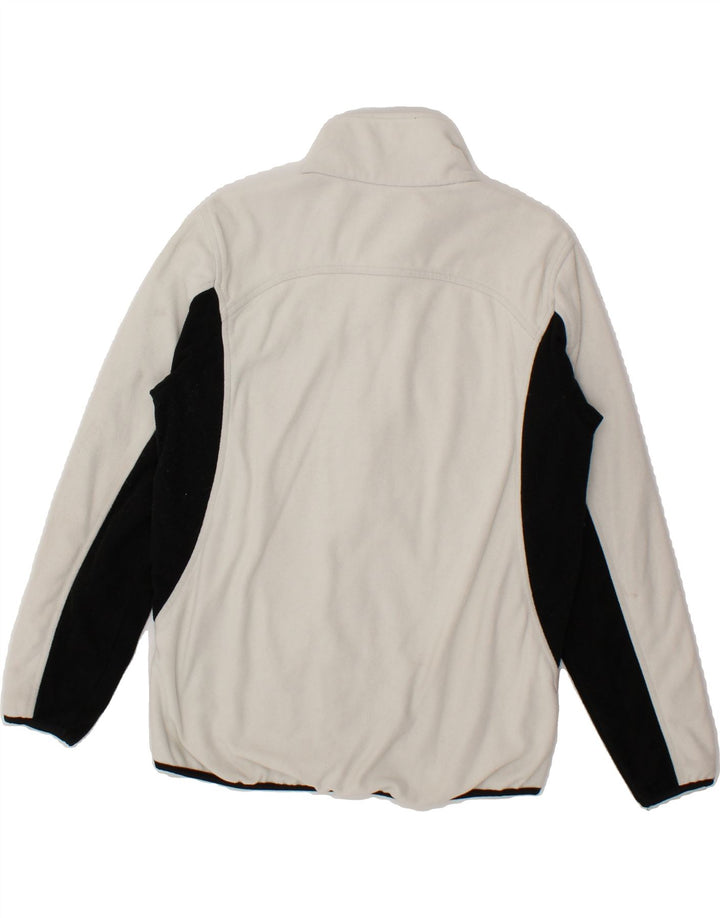 BAILO Womens Fleece Jacket UK 12 Medium White Colourblock Polyester Vintage Bailo and Second-Hand Bailo from Messina Hembry 