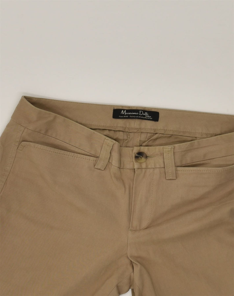 MASSIMO DUTTI Womens Straight Casual Trousers EU 38 Small W29 L28 Khaki | Vintage Massimo Dutti | Thrift | Second-Hand Massimo Dutti | Used Clothing | Messina Hembry 