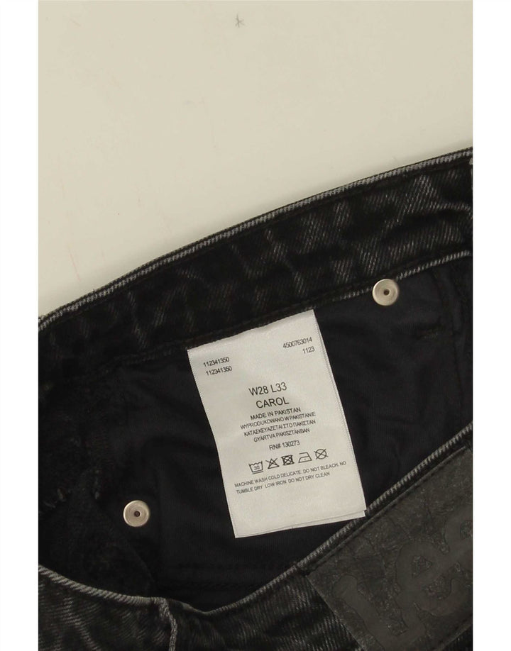 Lee Womens Carol Straight Jeans W28 L28 Black Cotton