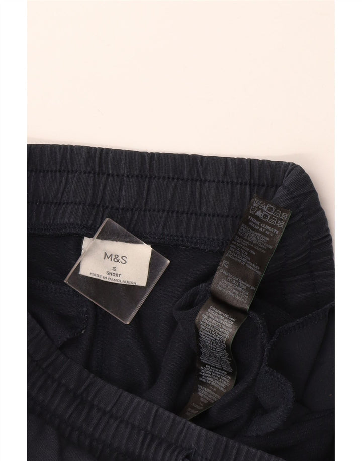 Marks & Spencer Mens Tracksuit Trousers Small  Navy Blue Cotton