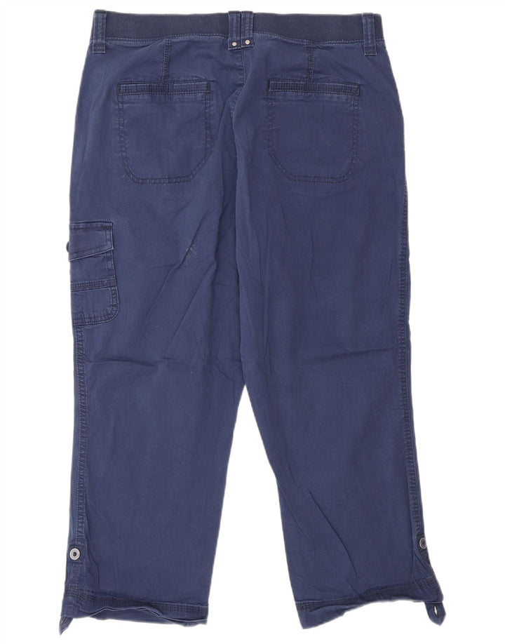 Lee Womens Mid Rise Cargo Trousers US 12 Large W32 L22 Navy Blue