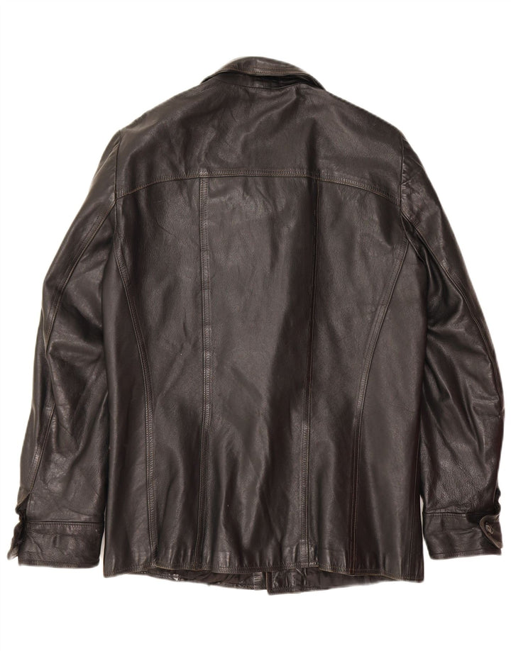 Vintage Mens Leather Jacket UK 36 Small Black