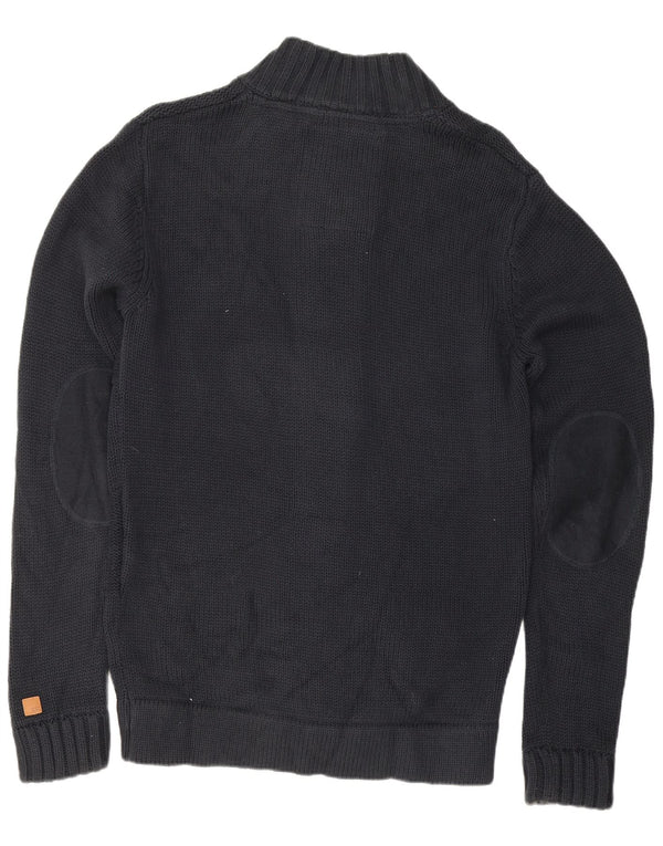 Jack & Jones Mens Cardigan Sweater Small Navy Blue Cotton